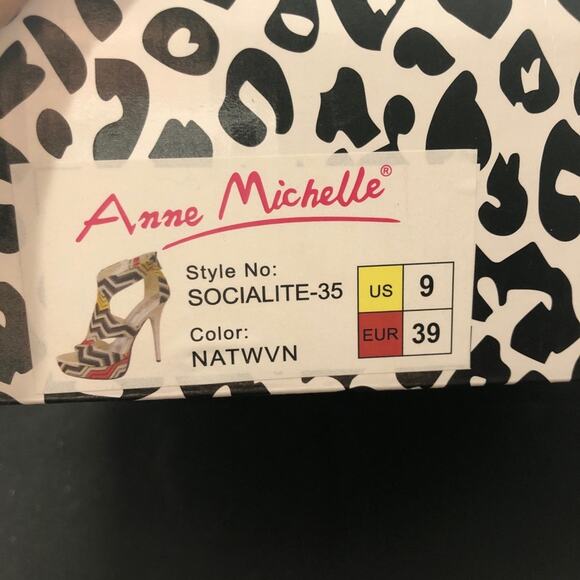 Woven Knit Anne Michelle Socialite Heels 9 - Picture 13 of 14